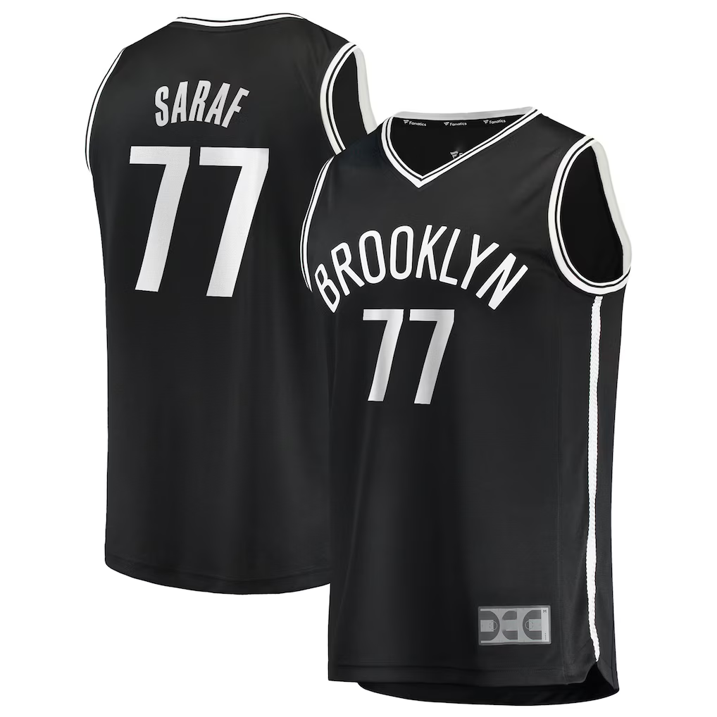 PETTCS B.Nets #77 Ben Saraf  Black Fast Break Replica Jerseys - Icon Edition