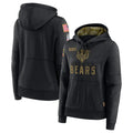 PETTCS C.Bears Black Salute to Service Pullover Hoodies Limited Blank Player Stitched Jerseys