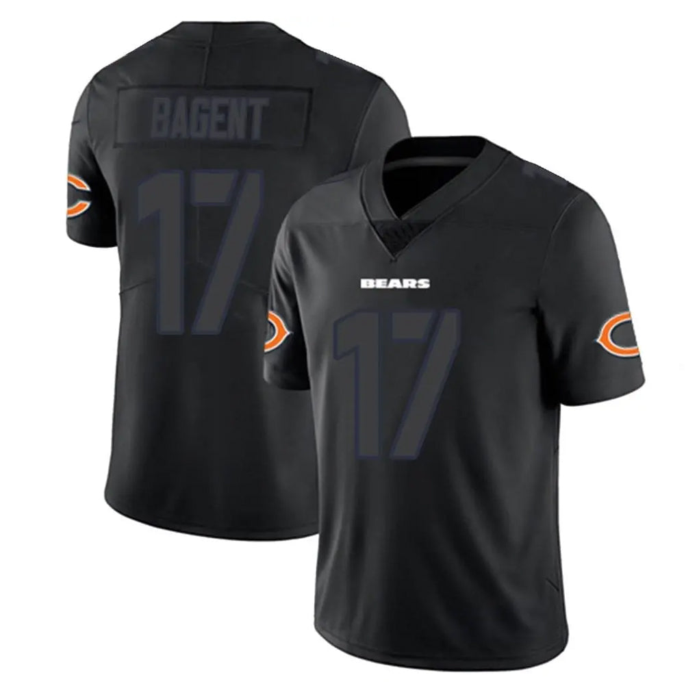 PETTCS C.Bears #17 Tyson Bagent Player Black Impact Limited Game Stitched Jerseys
