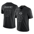 PETTCS C.Bears #17 Tyson Bagent Player Black REFLECTIVE Limited Game Stitched Jerseys