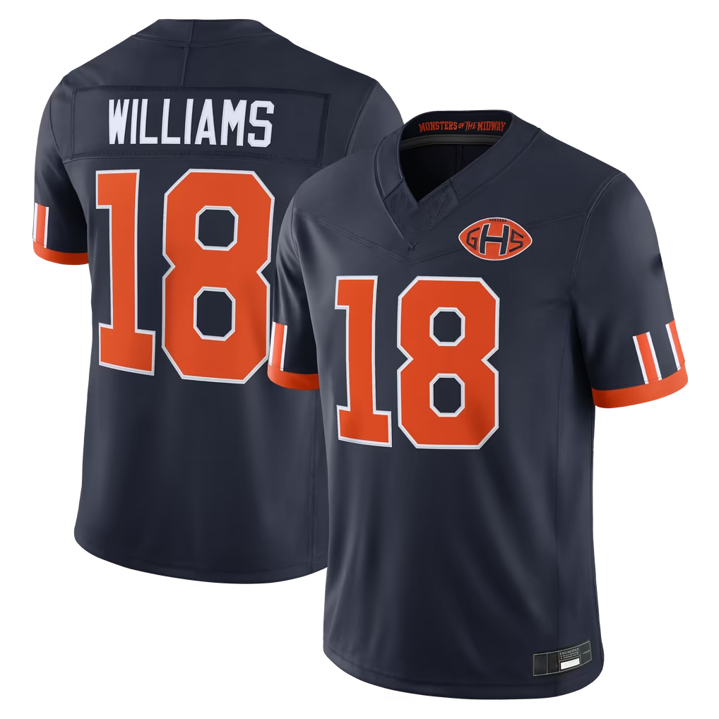 PETTCS C.Bears #18 Caleb Williams Navy 2026 Rivalries Collection Limited Stitched Jerseys