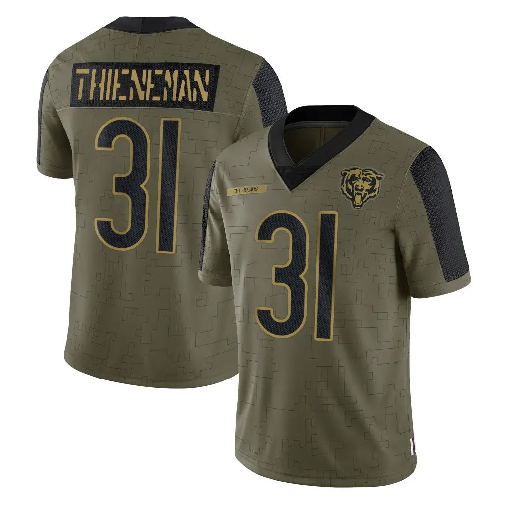 PETTCS C.Bears #31 Dillon Thieneman Player Olive Salute to Service Limited Stitched Jerseys