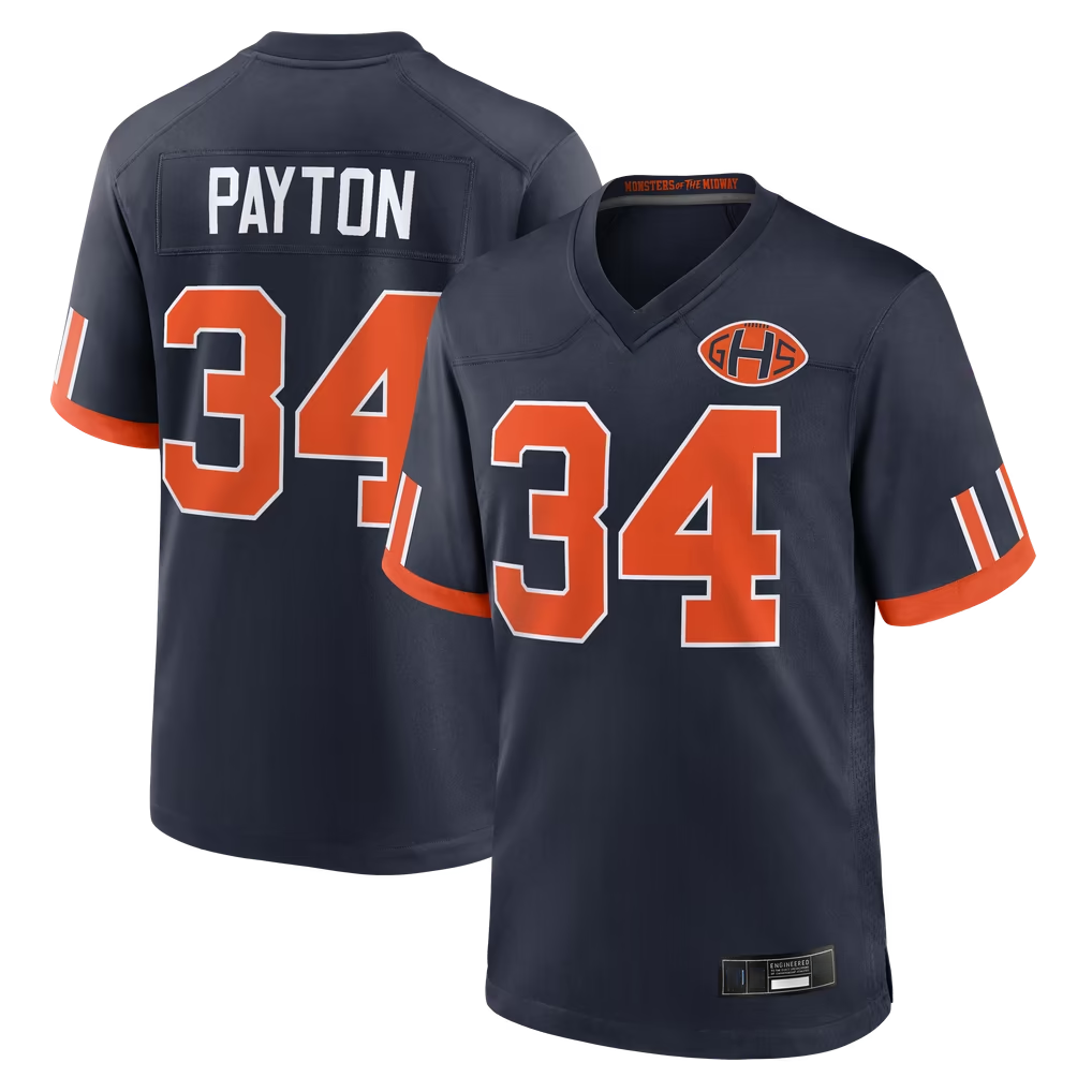 PETTCS C.Bears #34 Walter Payton Navy 2026 Rivalries Collection Game Stitched Jerseys