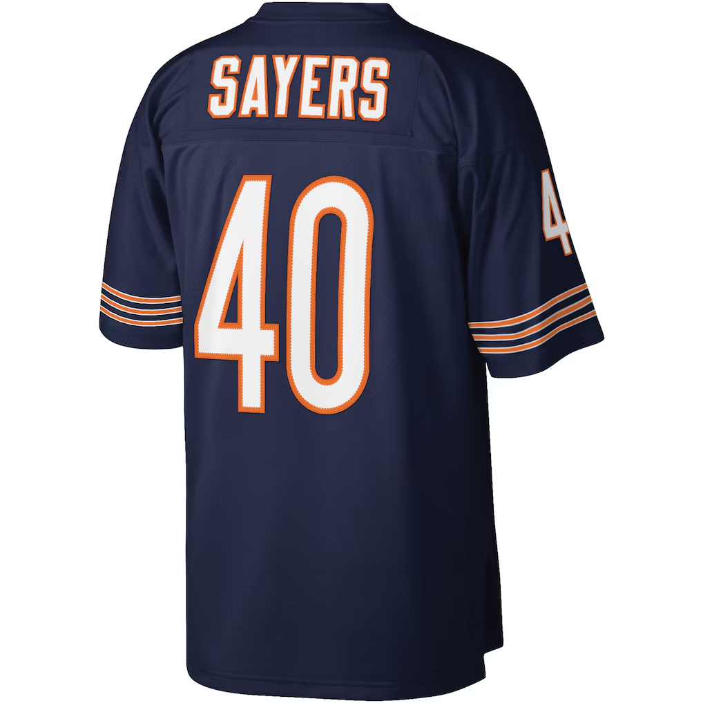 PETTCS C.Bears #40 Gale Sayers Mitchell & Ness Navy Legacy Replica Jersey