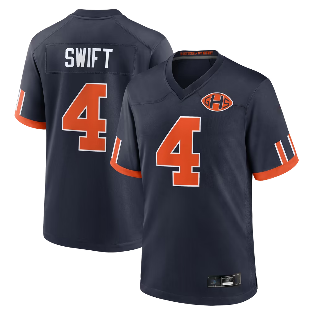 PETTCS C.Bears #4 D'Andre Swift Navy 2026 Rivalries Collection Game Stitched Jerseys