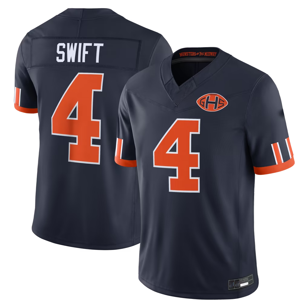 PETTCS C.Bears #4 D'Andre Swift Navy 2026 Rivalries Collection Limited Stitched Jerseys
