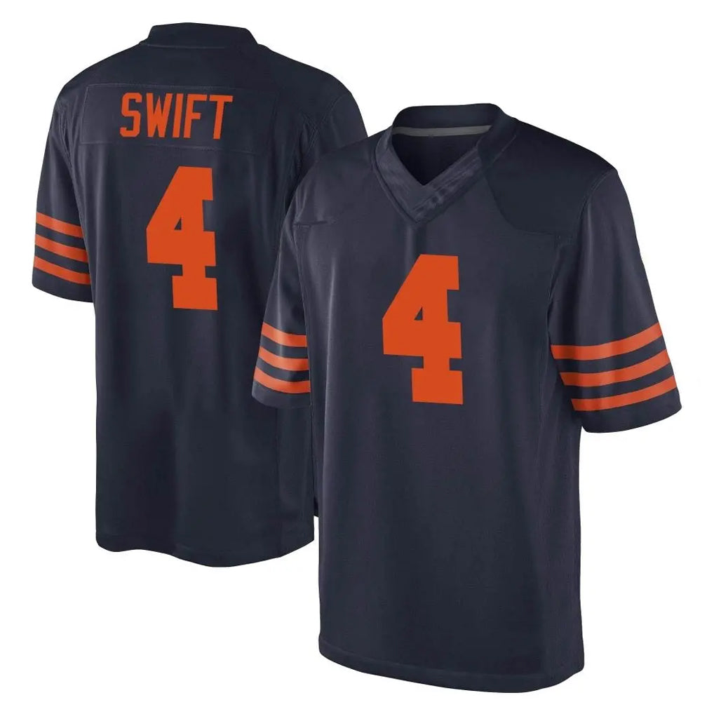 PETTCS C.Bears #4 D'Andre Swift Player Navy Blue Alternate Game Stitched Jerseys