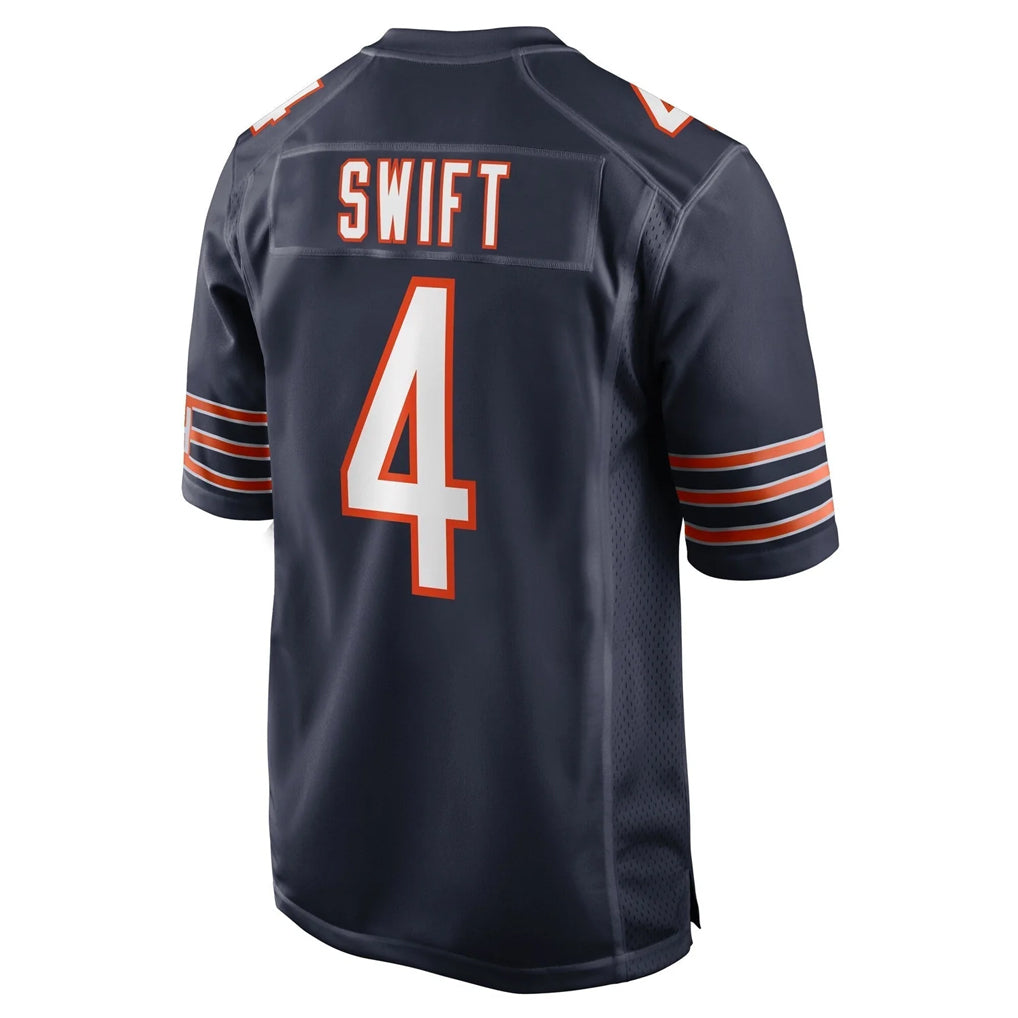 PETTCS C.Bears #4 D'Andre Swift Player Navy Home Game Stitched Jerseys