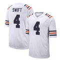 PETTCS C.Bears #4 D'Andre Swift Player White Classic Home Game Stitched Jerseys