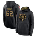 PETTCS C.Bears #62 Joe Thuney Player Black Salute to Service Pullover Hoodies Limited Stitched Jerseys