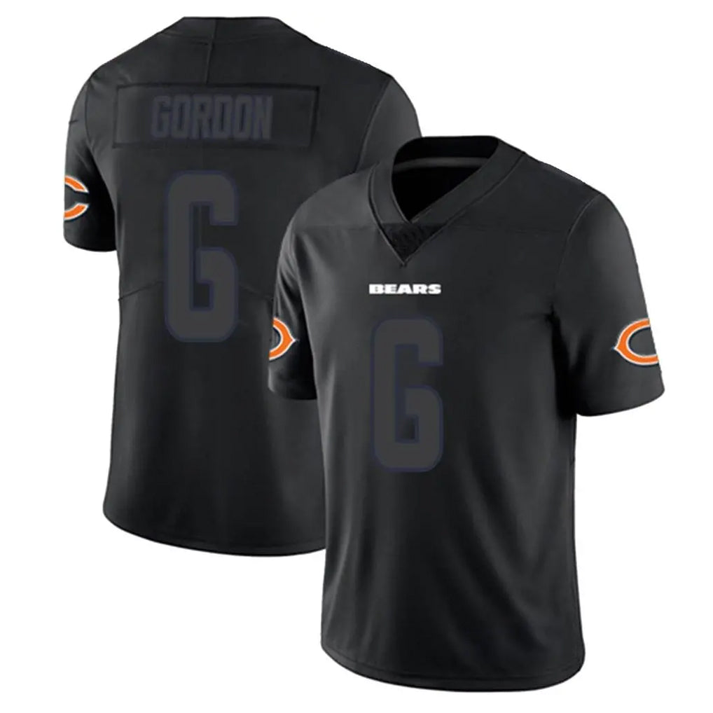PETTCS C.Bears #6 Kyler Gordon Player Black Impact Limited Game Stitched Jerseys