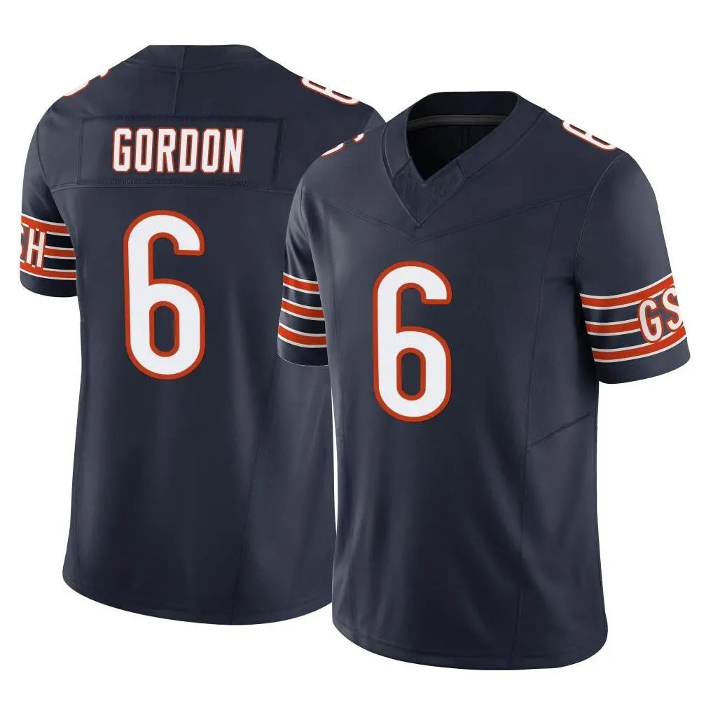 PETTCS C.Bears #6 Kyler Gordon Player Navy Vapor F.U.S.E. Limited Home Game Stitched Jerseys