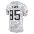 PETTCS C.Bears #85 Cole Kmet Player Arctic Camo Salute to Service Limited Stitched Jerseys