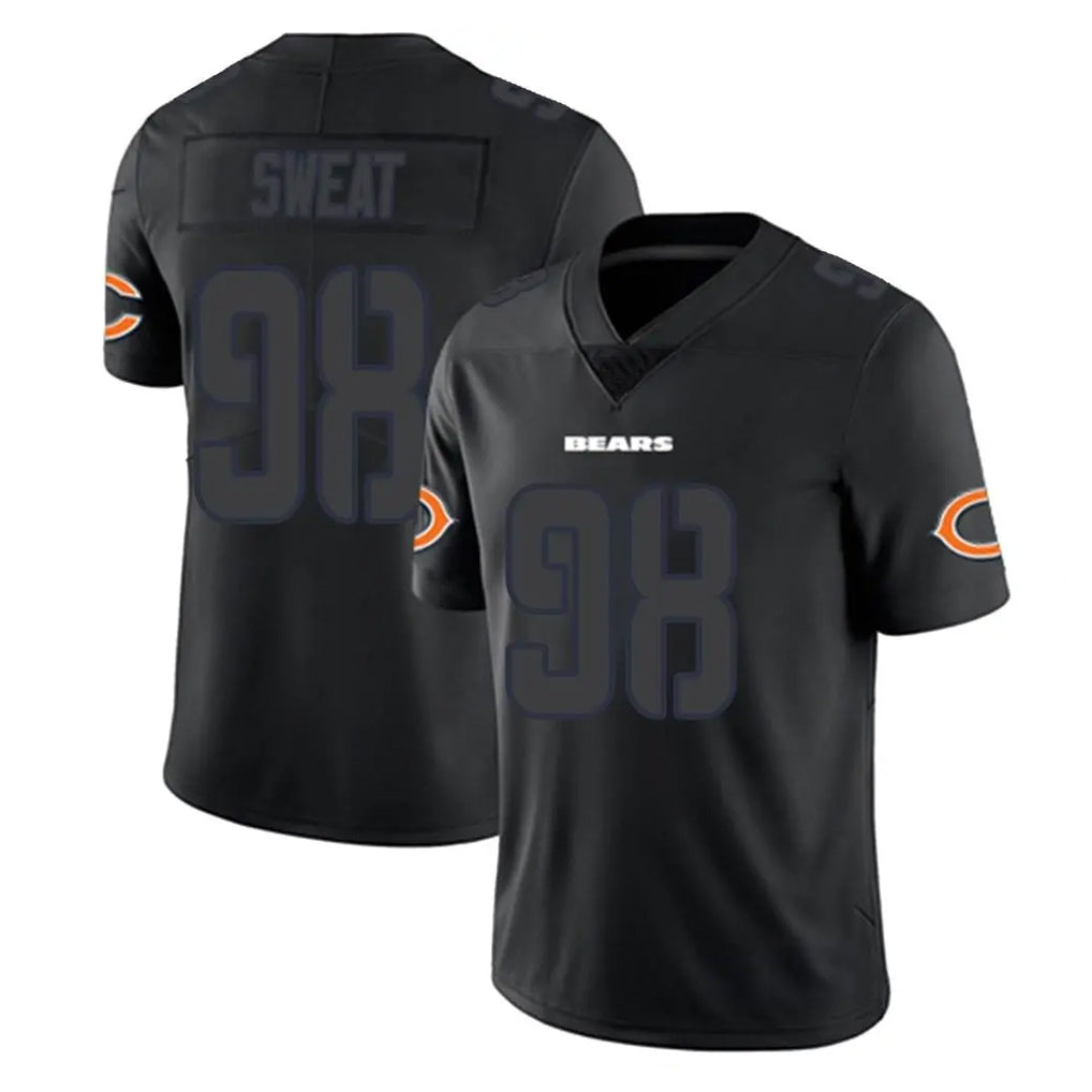 PETTCS C.Bears #98 Montez Sweat Player Black Impact Limited Game Stitched Jerseys