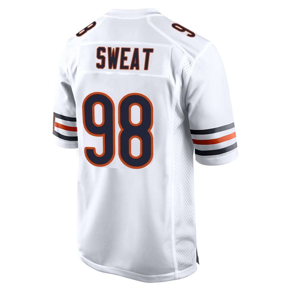 PETTCS C.Bears #98 Montez Sweat Player White Home Game Stitched Jerseys
