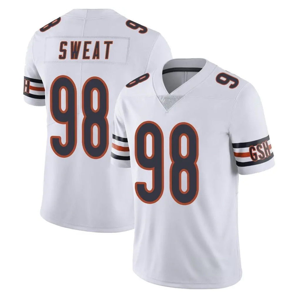 PETTCS C.Bears #98 Montez Sweat Player White Vapor Untouchable Limited Home Game Stitched Jerseys