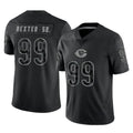 PETTCS C.Bears #99 Gervon Dexter Sr. Player Black REFLECTIVE Limited Game Stitched Jerseys