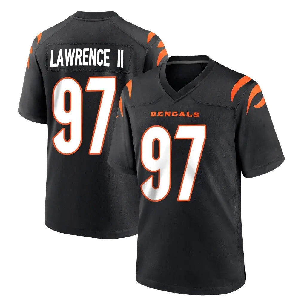 PETTCS C.Bengals #97 Dexter Lawrence II Player Black Home Game Stitched Jerseys