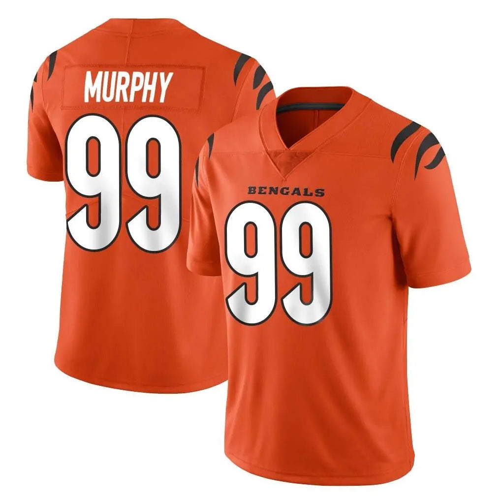 PETTCS C.Bengals #99 Myles Murphy Player Orange Vapor Untouchable Limited Home Game Stitched Jerseys