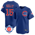 PETTCS C.Cubs #15 Carson Kelly Player Royal 150th Anniversary Limited Home Stitched Jerseys