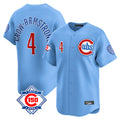 PETTCS C.Cubs #4 Pete Crow-Armstrong Player Light Blue 150th Anniversary Limited Home Stitched Jerseys