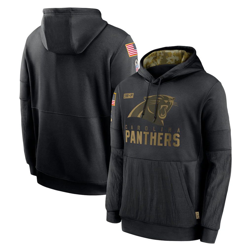 PETTCS C.Panthers Black Salute to Service Pullover Hoodies Limited Game Blank Player Stitched Jerseys