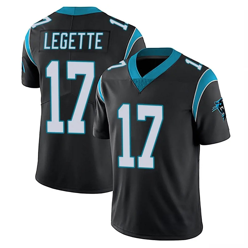 PETTCS C.Panthers #17 Xavier Legette Player Black Vapor Untouchable Limited Game Stitched Jerseys
