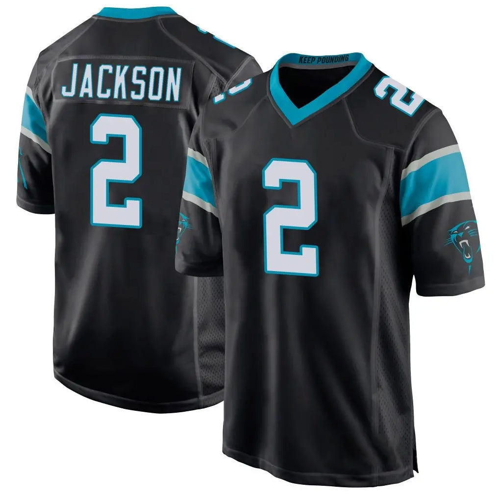PETTCS C.Panthers #2 Mike Jackson Player Black Game Stitched Jerseys