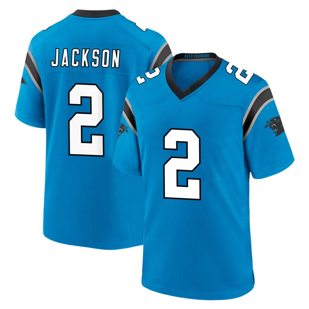 PETTCS C.Panthers #2 Mike Jackson Player Blue Home Game Stitched Jerseys