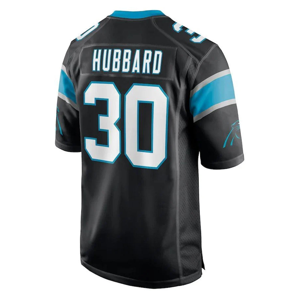 PETTCS C.Panthers #30 Chuba Hubbard Player Black Game Stitched Jerseys