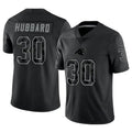 PETTCS C.Panthers #30 Chuba Hubbard Player Black Limited Reflective Stitched Jerseys