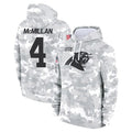 PETTCS C.Panthers #4 Tetairoa McMillan Player Arctic Camo Salute to Service Limited Hoodies Stitched Jerseys