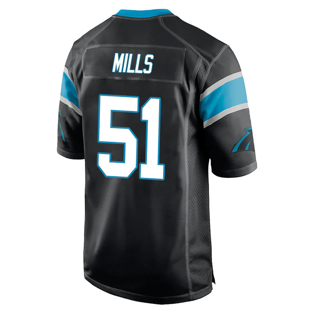 PETTCS C.Panthers #51 Sam Mills Player Black Game Stitched Jerseys