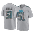 PETTCS C.Panthers #51 Sam Mills Player Gray Atmosphere Fashion Game Stitched Jerseys