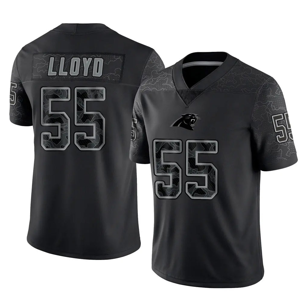 PETTCS C.Panthers #55 Devin Lloyd Player Black Limited Reflective Game Stitched Jerseys