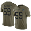 PETTCS C.Panthers #59 Luke Kuechly Player Salute To Service Olive Stitched Jerseys