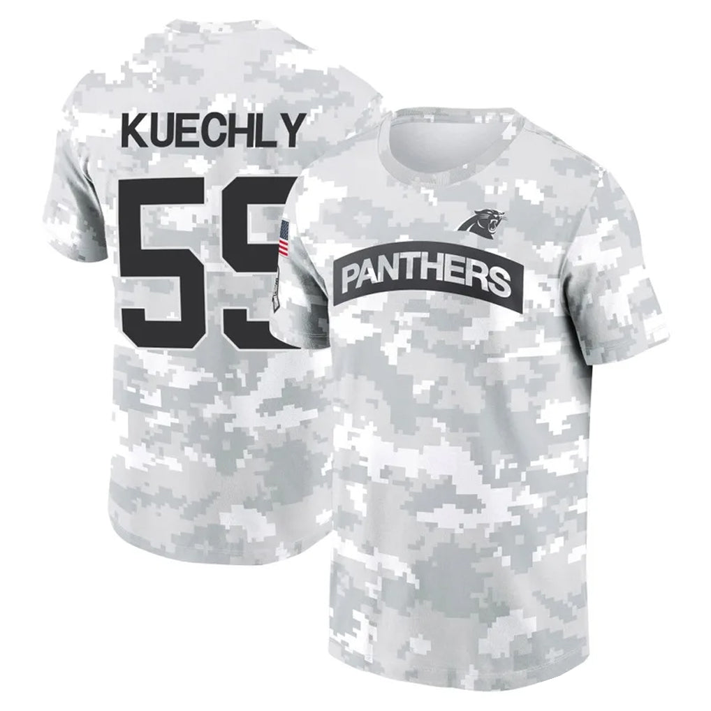 PETTCS C.Panthers #59 Luke Kuechly Player Salute to Service Hoodies & T-Shirts Stitched Jerseys
