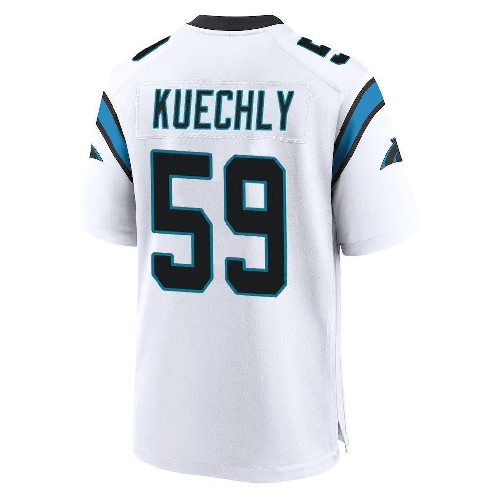 PETTCS C.Panthers #59 Luke Kuechly Player White Home Game Stitched Jerseys