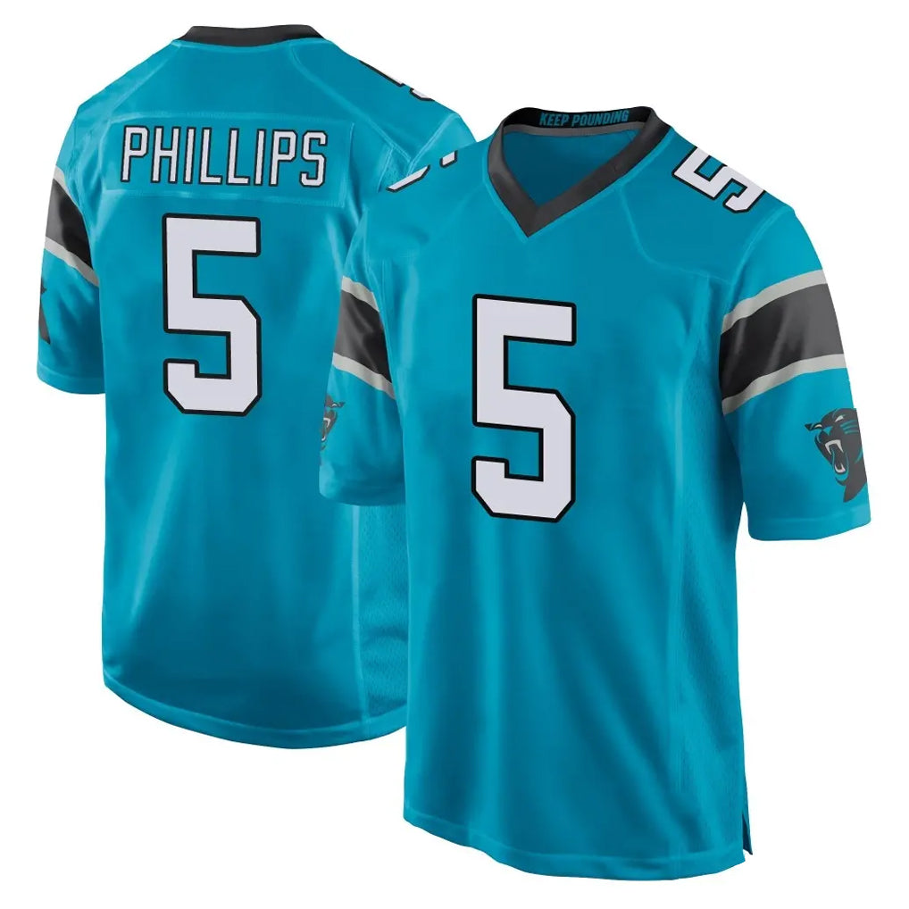 PETTCS C.Panthers #5 Jaelan Phillips Player Blue Game Stitched Jerseys