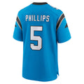PETTCS C.Panthers #5 Rico Dowdle Player Blue Home Game Stitched Jerseys