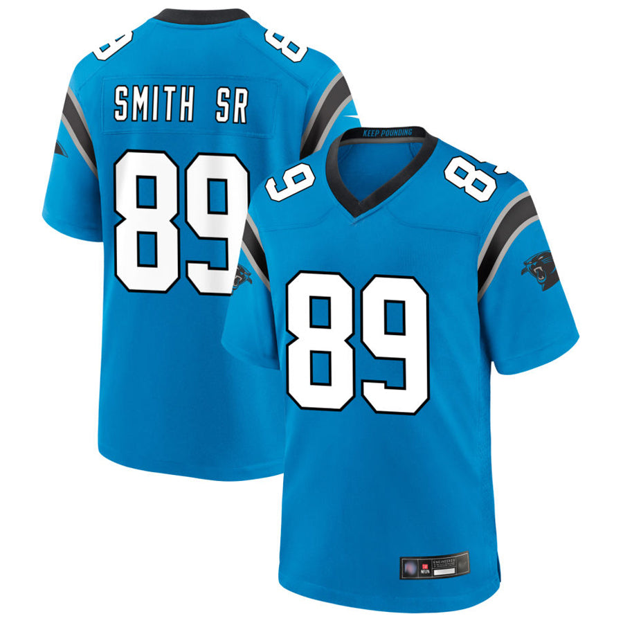 PETTCS C.Panthers #89 Steve Smith Sr Player Blue Home Game Stitched Jerseys