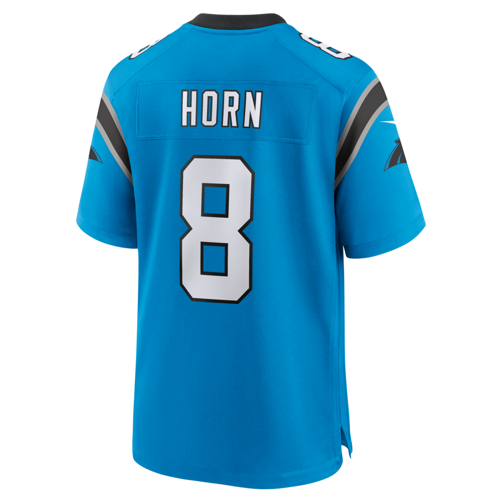 PETTCS C.Panthers #8 Jaycee Horn Blue Alternate Game Stitched Jerseys