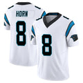 PETTCS C.Panthers #8 Jaycee Horn Player White Vapor F.U.S.E. Limited Home Game Stitched Jerseys