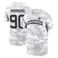 PETTCS C.Panthers #90 Julius Peppers Player Arctic Camo Salute to Service T-Shirt Hoodies Stitched Jerseys