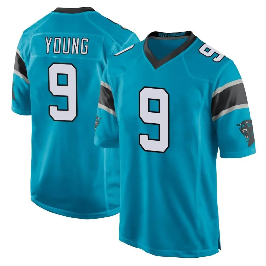 PETTCS C.Panthers #9 Bryce Young Player Blue Game Stitched Jerseys