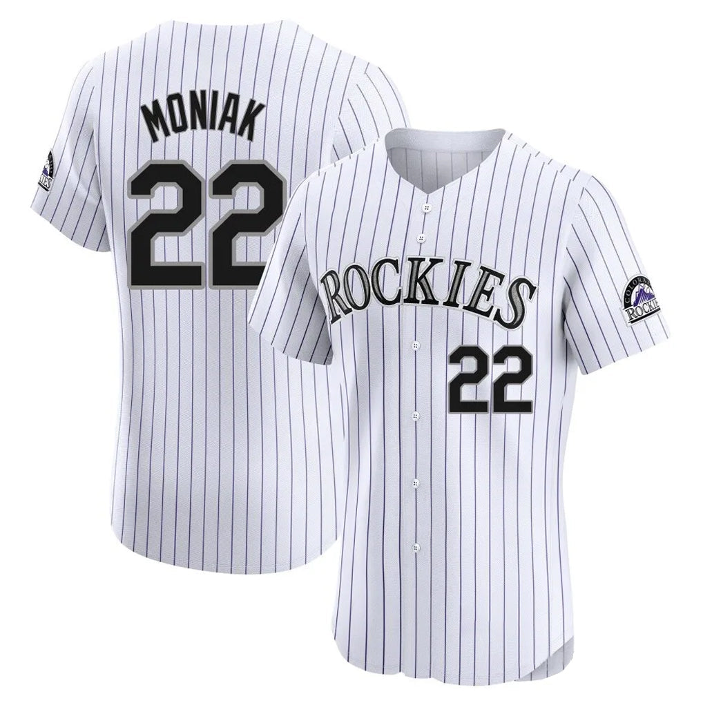 PETTCS C.Rockies #22 Mickey Moniak Player White Limited Elite Home Stitched Jerseys