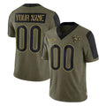 PETTCS Custom C.Bears Olive Salute to Service Limited Any Name & Numbers Stitched Jerseys