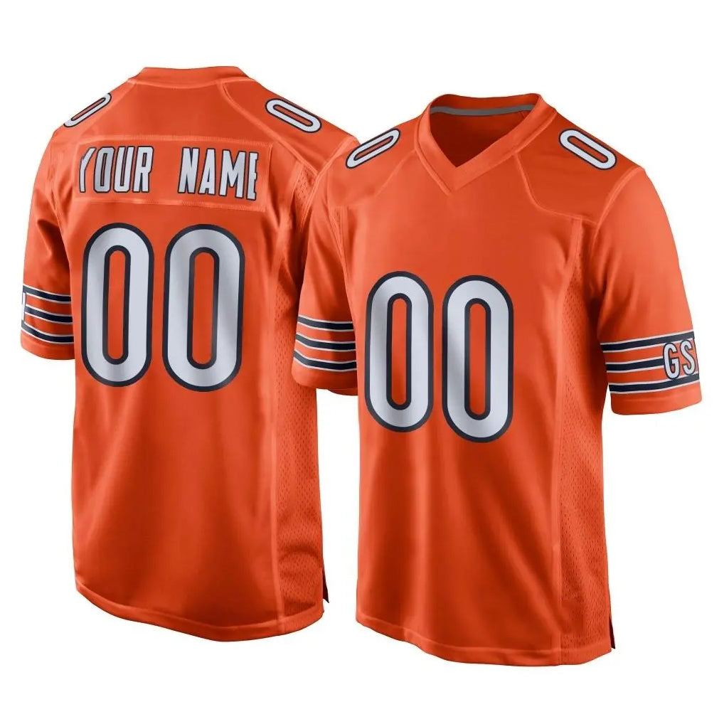 PETTCS Custom C.Bears Orange Home Game Any Name & Numbers Stitched Jerseys