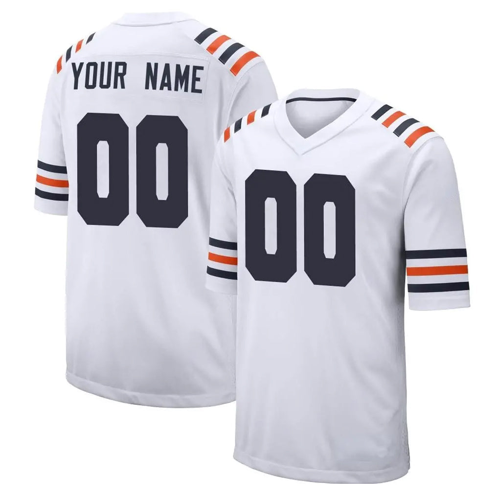 PETTCS Custom C.Bears White Classic Home Game Any Name & Numbers Stitched Jerseys