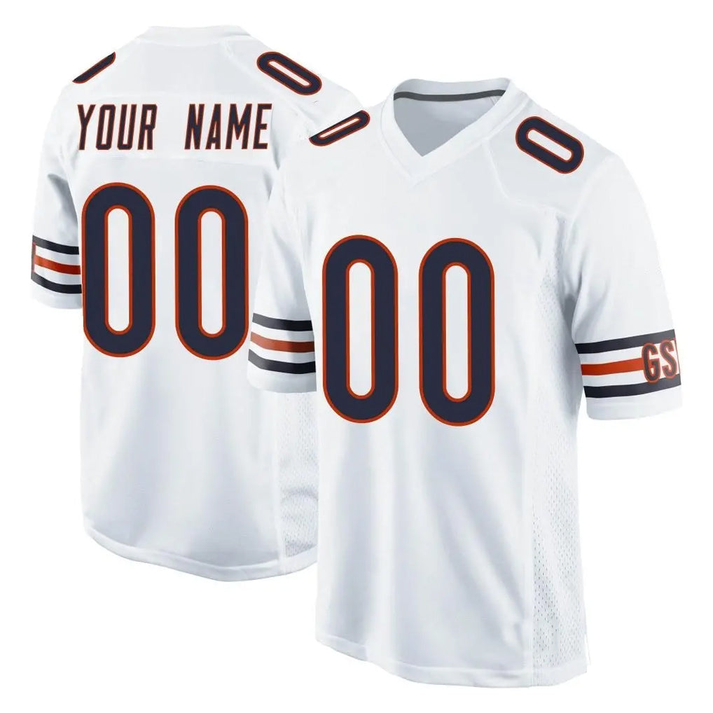 PETTCS Custom C.Bears White Home Game Any Name & Numbers Stitched Jerseys